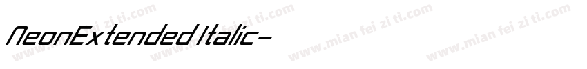 NeonExtended Italic字体转换